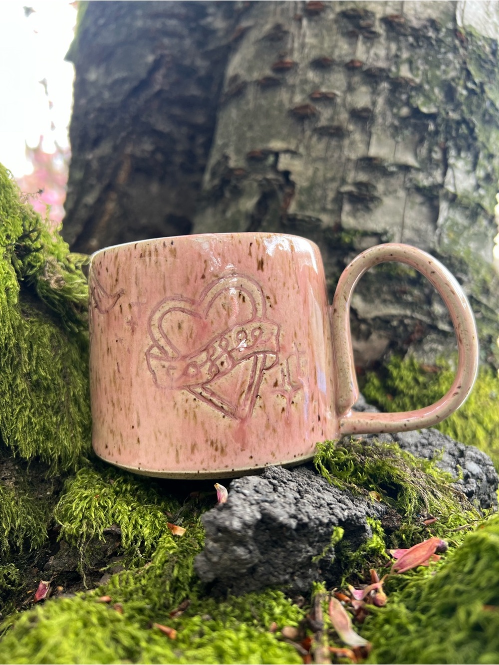 Pink handmade ceramic mug 💗